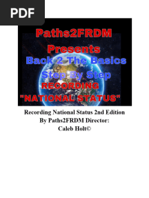 Recording National Status e Book 2nd Edition