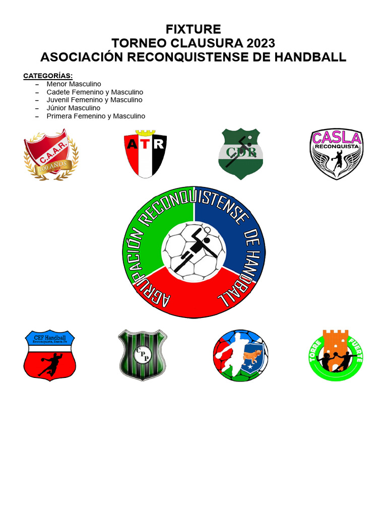 Fixture Torneo Clausura 2023 (Modificado) PDF