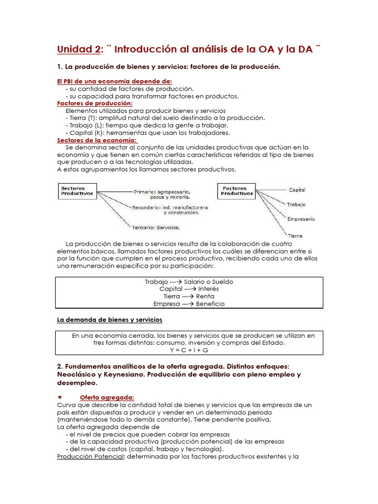 Análisis de Oferta y Demanda Agregada | PDF | La política fiscal | La ...
