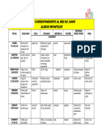 Menu Correspondiente Al Mes de Junio