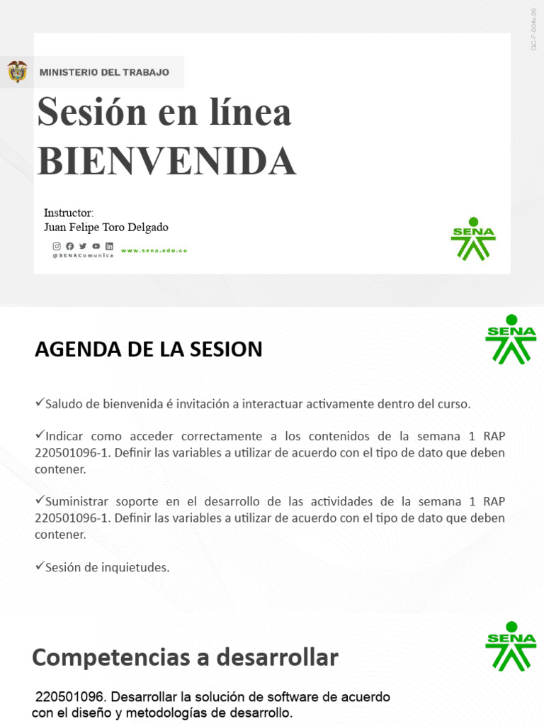 Presentación Semana 1 VARIABLES Y ESTRUCTURAS DE CONTROL EN PYTHON ...