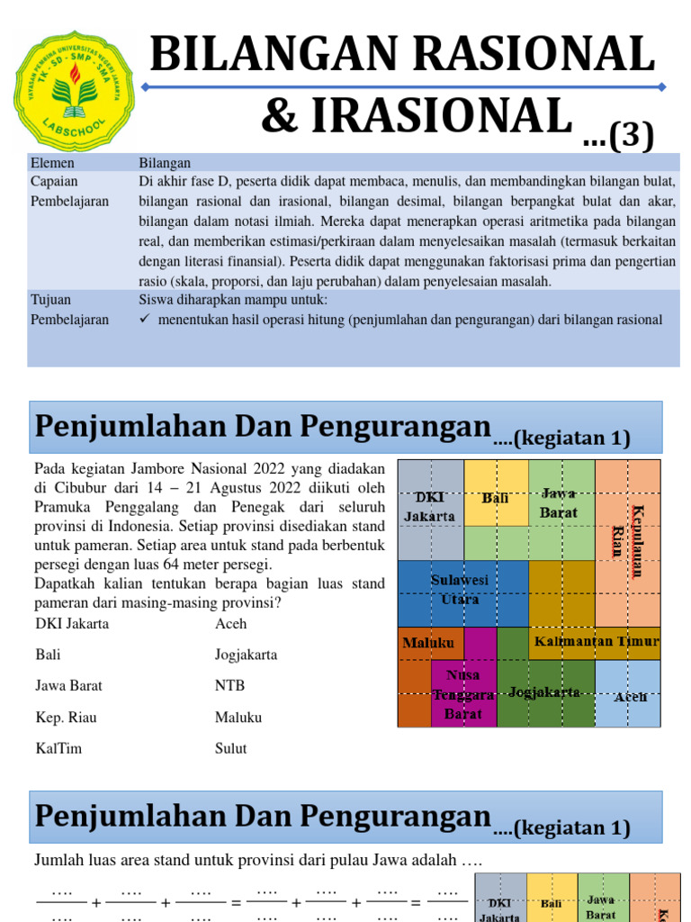 Operasi Bilangan Rasional dan Contoh Soal | PDF