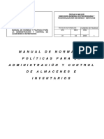 Manual de Normas Politicas para La Administracion y Control de Almacenes e Inventarios