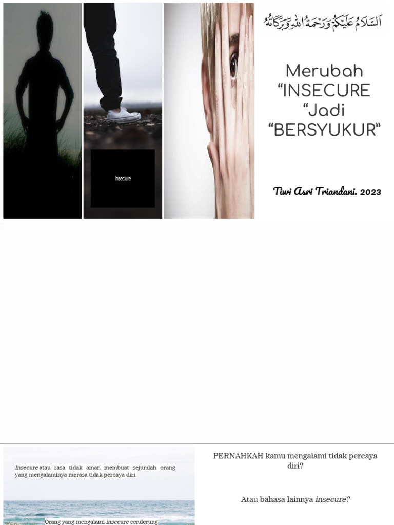 Mengubah Insecure Menjadi Bersyukur | PDF | Karier & Perkembangan ...
