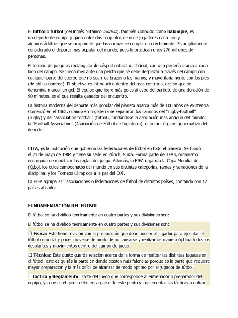 Resumen Futbol PDF - 1