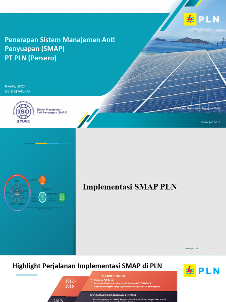 Implementasi SMAP di PT PLN 2023 | PDF | Bisnis | Teknologi & Rekayasa