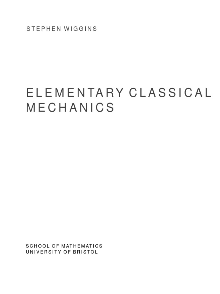 Mechanics v2 stephen wiggins pdf