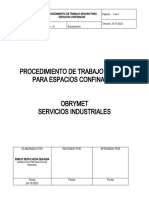 Procedimiento de Trabajo Seguro PTS para Espacios Confinados