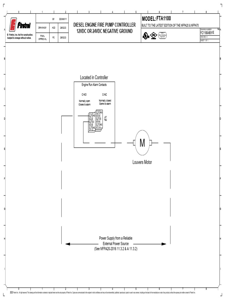 Diesel Engine Fire Pump Controller | PDF