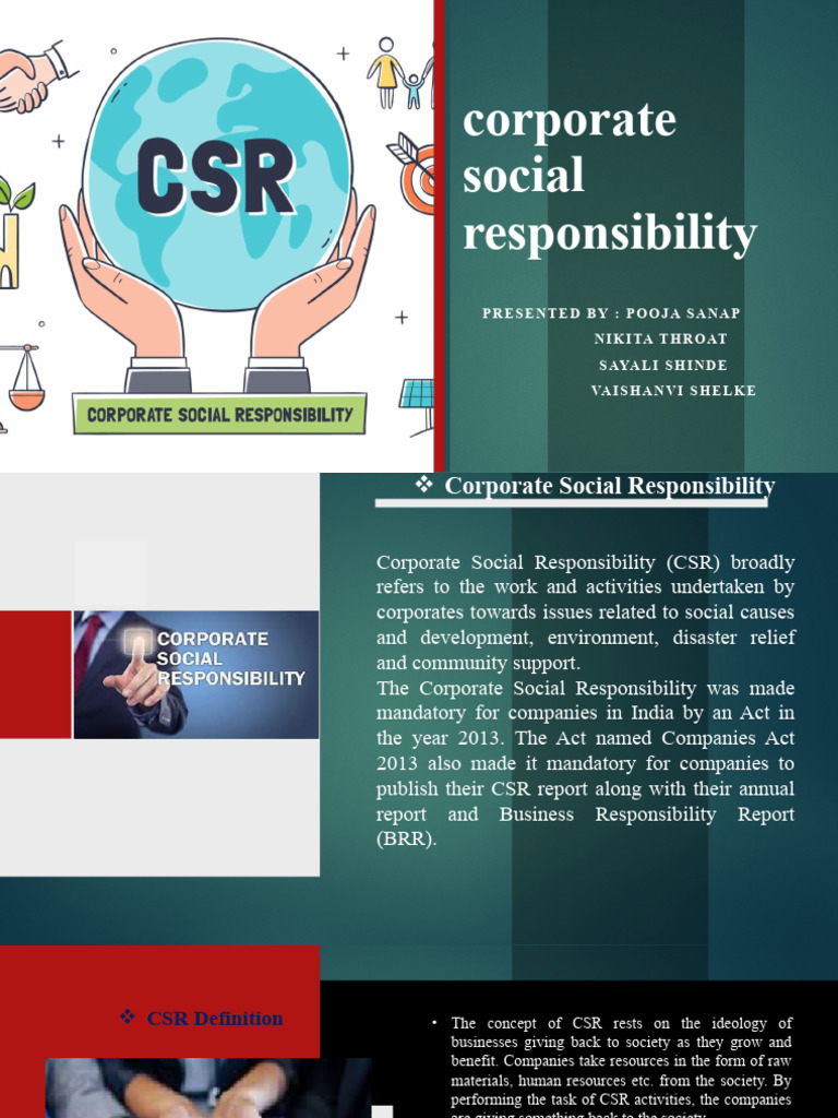 Corporate Social Responsibility Vaishnavi | PDF