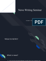 News Writing Seminar