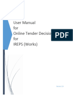 User Manual For Online Tender Decision System (Works) Version 1.0