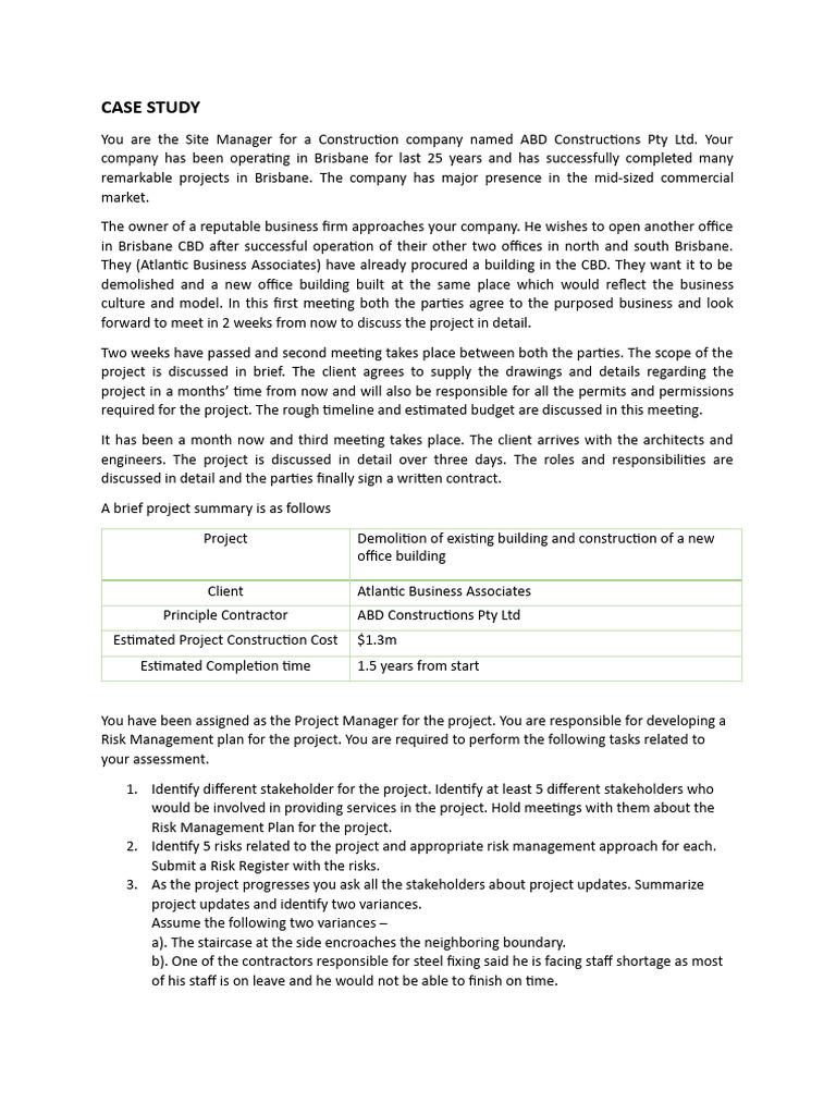 Construction Risk Management Guide | PDF