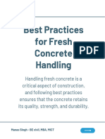 Best Practices For Fresh Concrete Handling