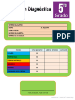 Evaluación Diagnóstica 5° Grado