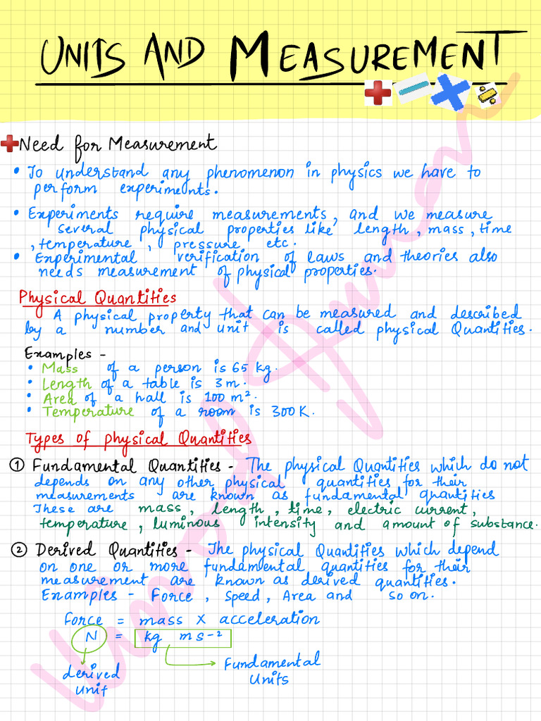 Units and Measurement Overview | PDF