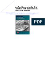 Accounting for Governmental and Nonprofit Entities 18th Edition Reck Solutions Manual