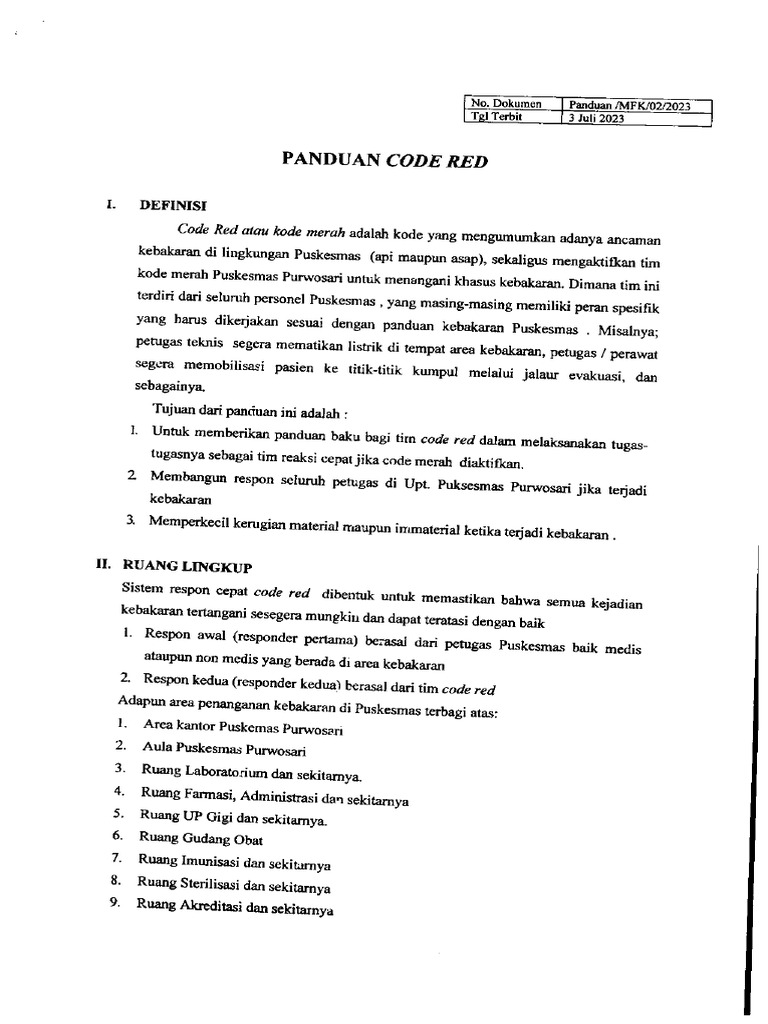 Paduan Code Red 2023 PDF