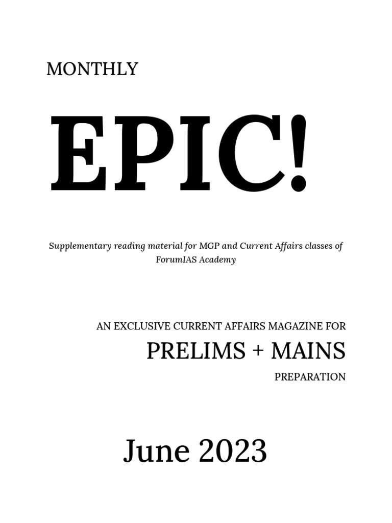 Epic June 2023 | PDF