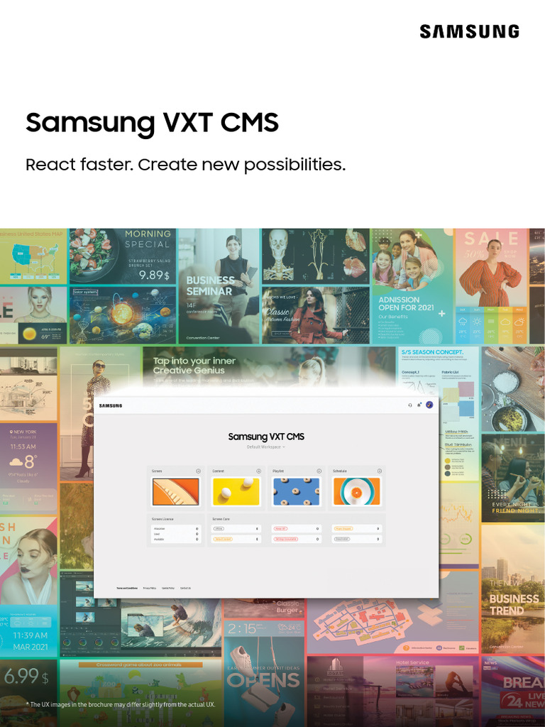 Main Menu - Samsung VXT CMS - samsung