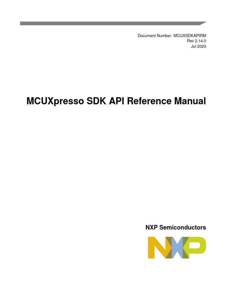 MCUXpresso SDK API Reference Manual - MIMXRT1166 | PDF | Art