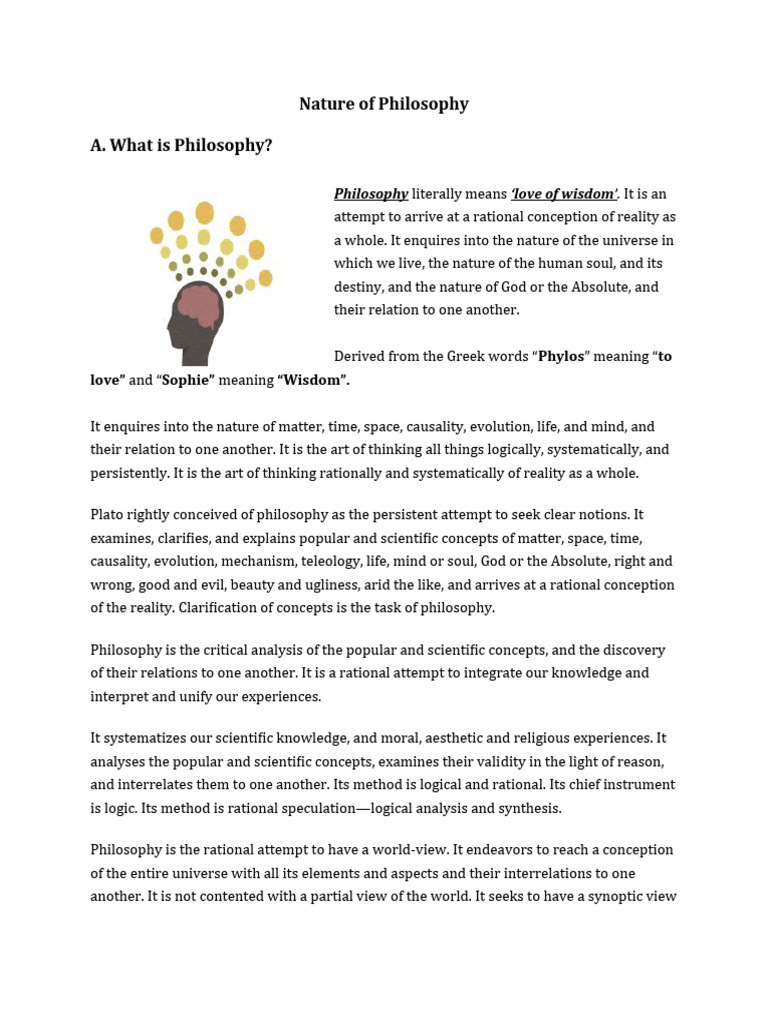 Understanding the Nature of Philosophy | PDF | Philosophy