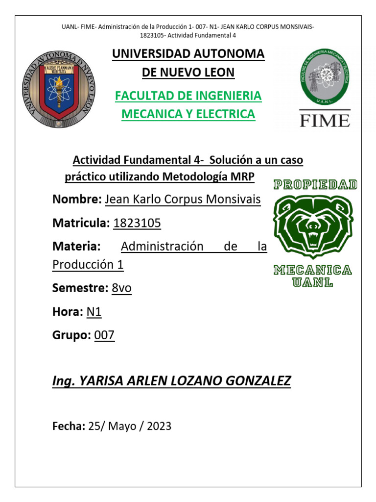 Actividad Fundamental 4 | PDF