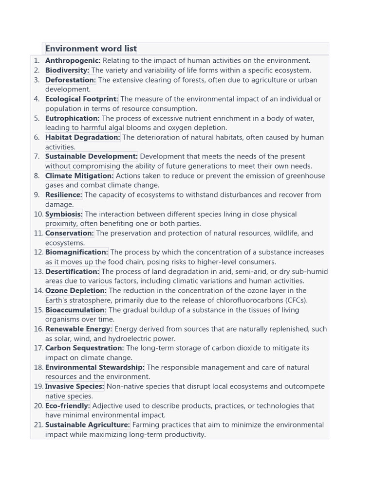 Word List | PDF