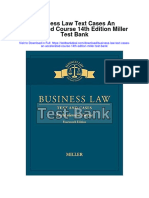 Business Law Text Cases An Accelerated Course 14th Edition Miller Test Bank