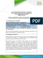 Guía de Actividades y Rúbrica de Evaluación - Unidad 1 - Paso 1 - Contextualización de Anatomía y Fisiología Reproductiva