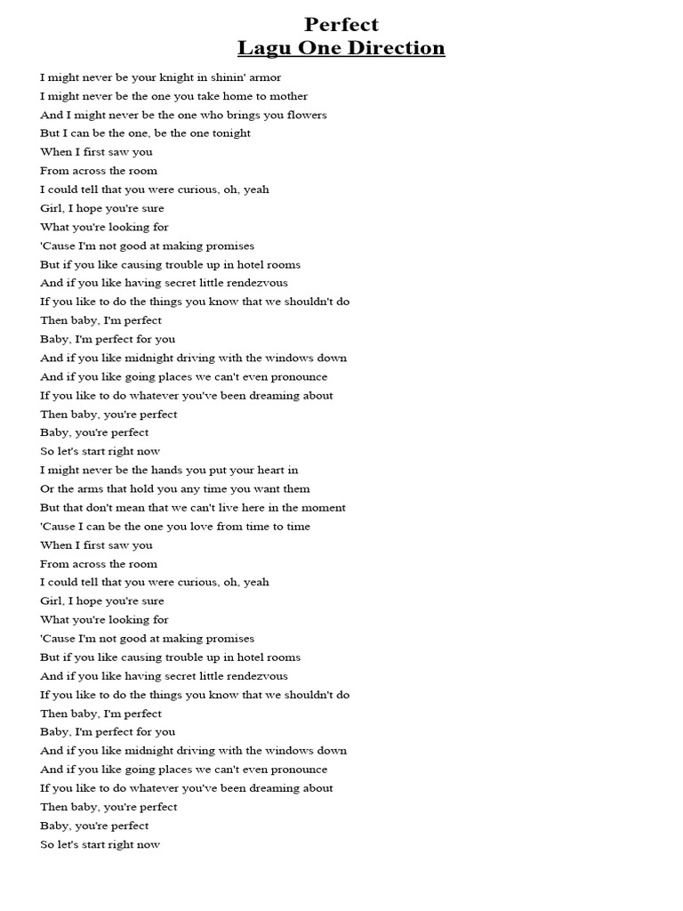 Perfect one direction pdf