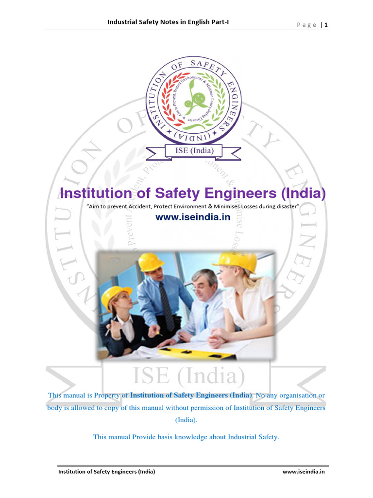 Industrial Safety Notes in English Part I | PDF