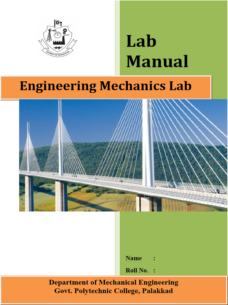 Engineering Mechanics Lab Manual | PDF