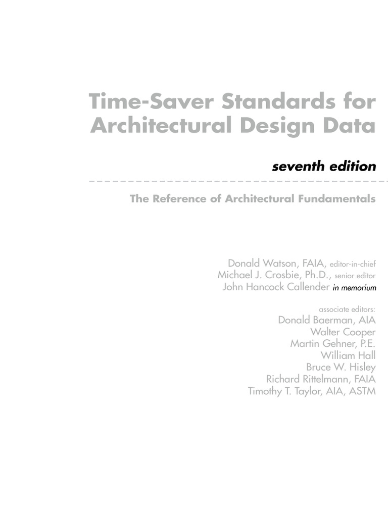 Time Saver Standards For Architectural D PDF