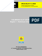 SPLN D5.011-1 - 2020 Kalibrasi Alat Ukur