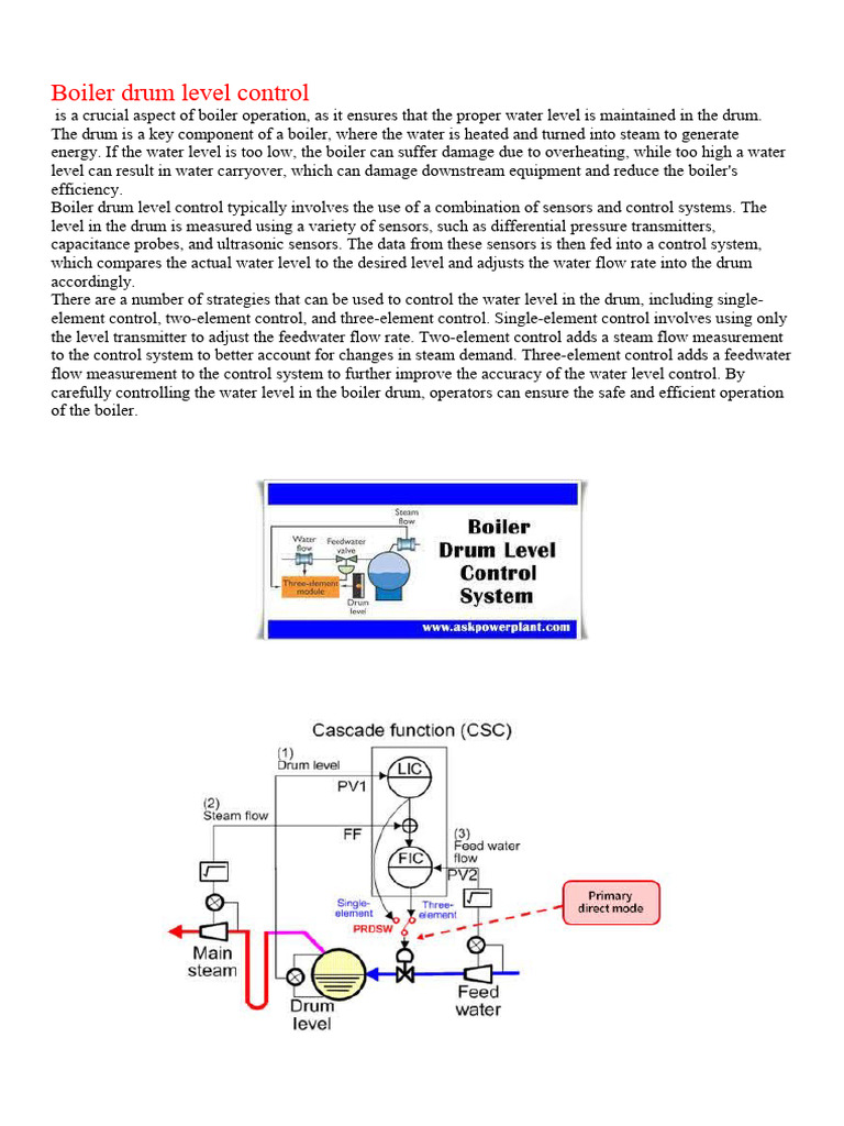 Boiler Drum Level Control PDF