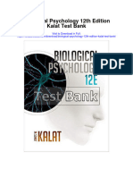 Biological Psychology 12th Edition Kalat Test Bank