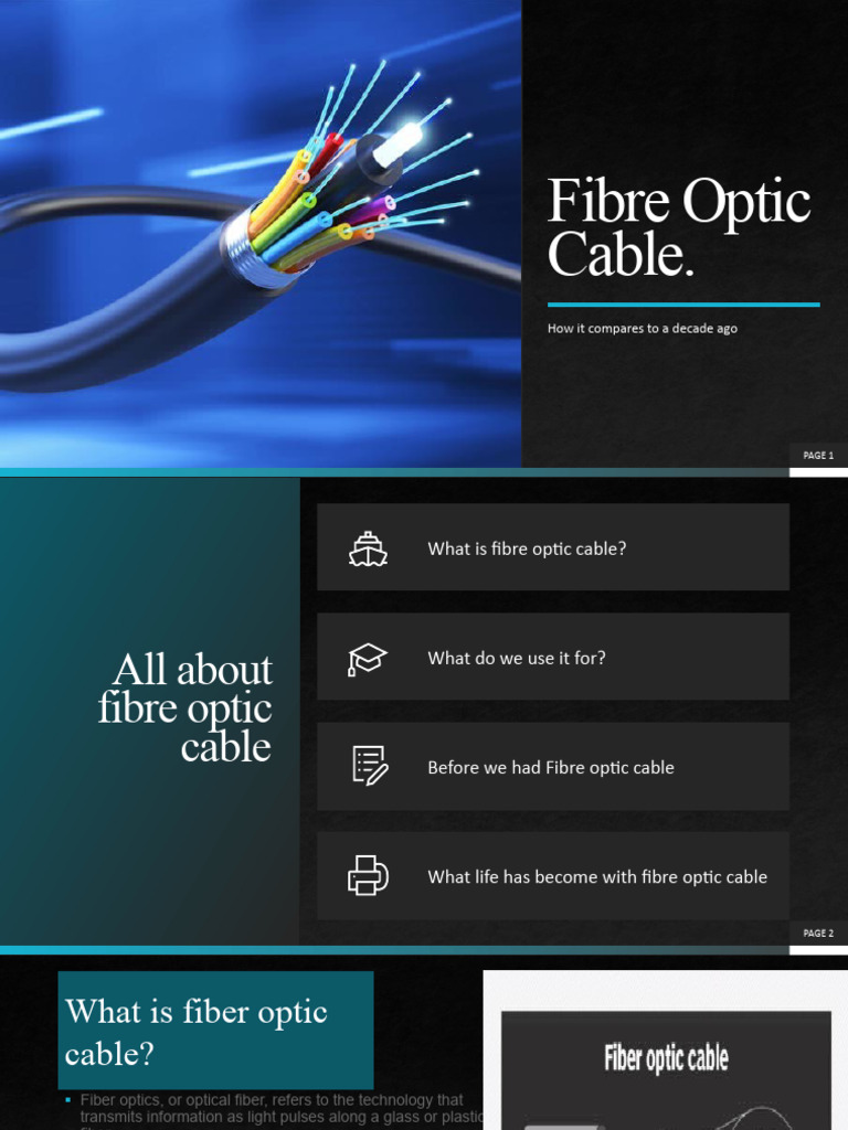Fibre Optic Cable PDF Optical Fiber Cable Television