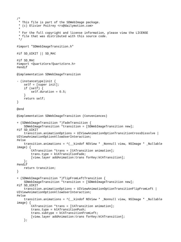 Image Transition Examples