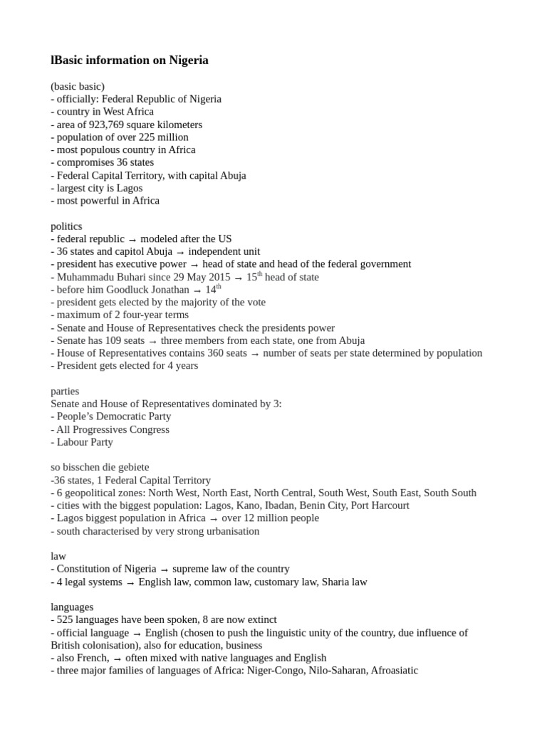 Nigeria Presentation Pdf