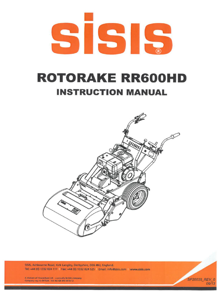 Manuals Rotorake 600 HD 9b10c22d0a | PDF