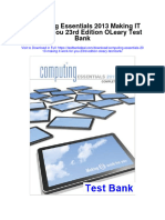 Computing Essentials 2013 Making It Work For You 23rd Edition Oleary Test Bank