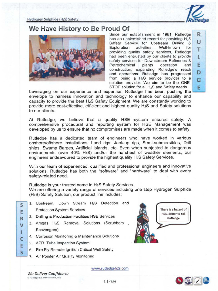 H2S Safety Solutions Overview | PDF | Corrosion | Fracture