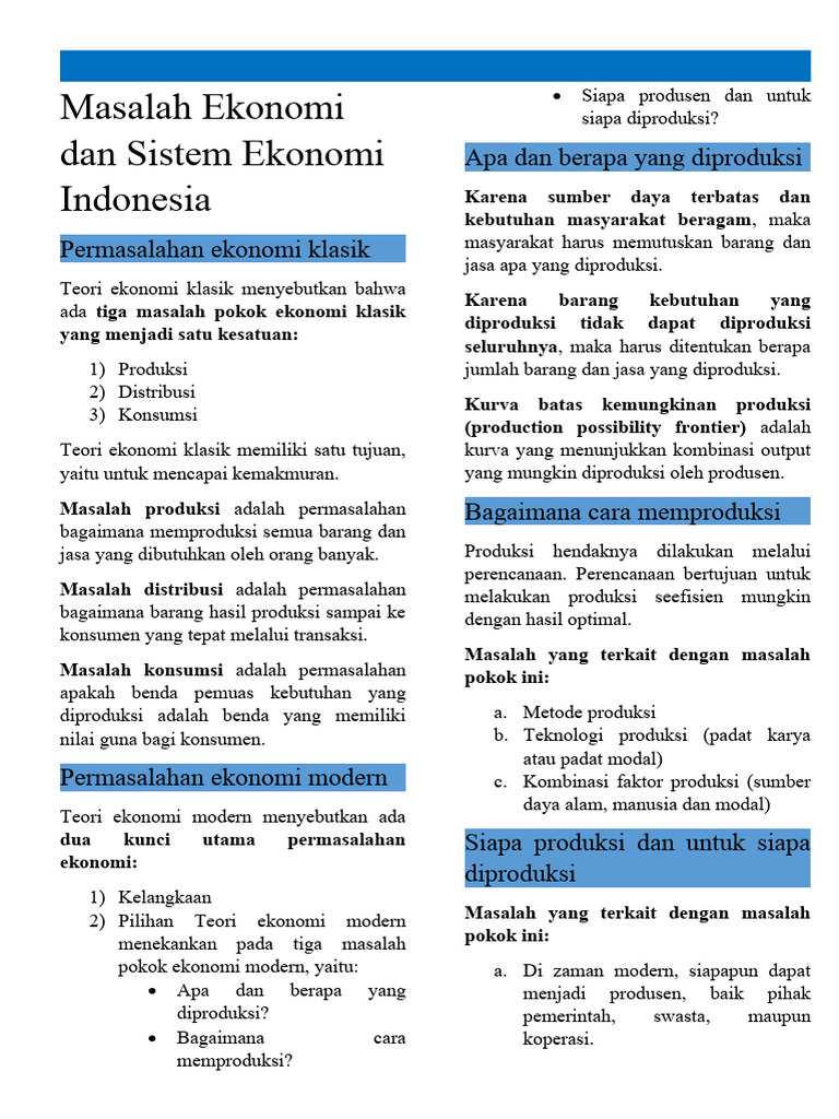 Penelitian Ekonomi Studi Kasus Indonesia