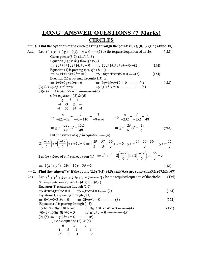 Maths 2B Narayana Study Material | PDF | Circle | Teaching Mathematics