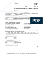 Focus1 2E Vocabulary Quiz Unit2 GroupB