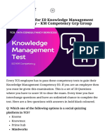 TCS Knowledge Management Competency Test E0 - Notesmyfoot