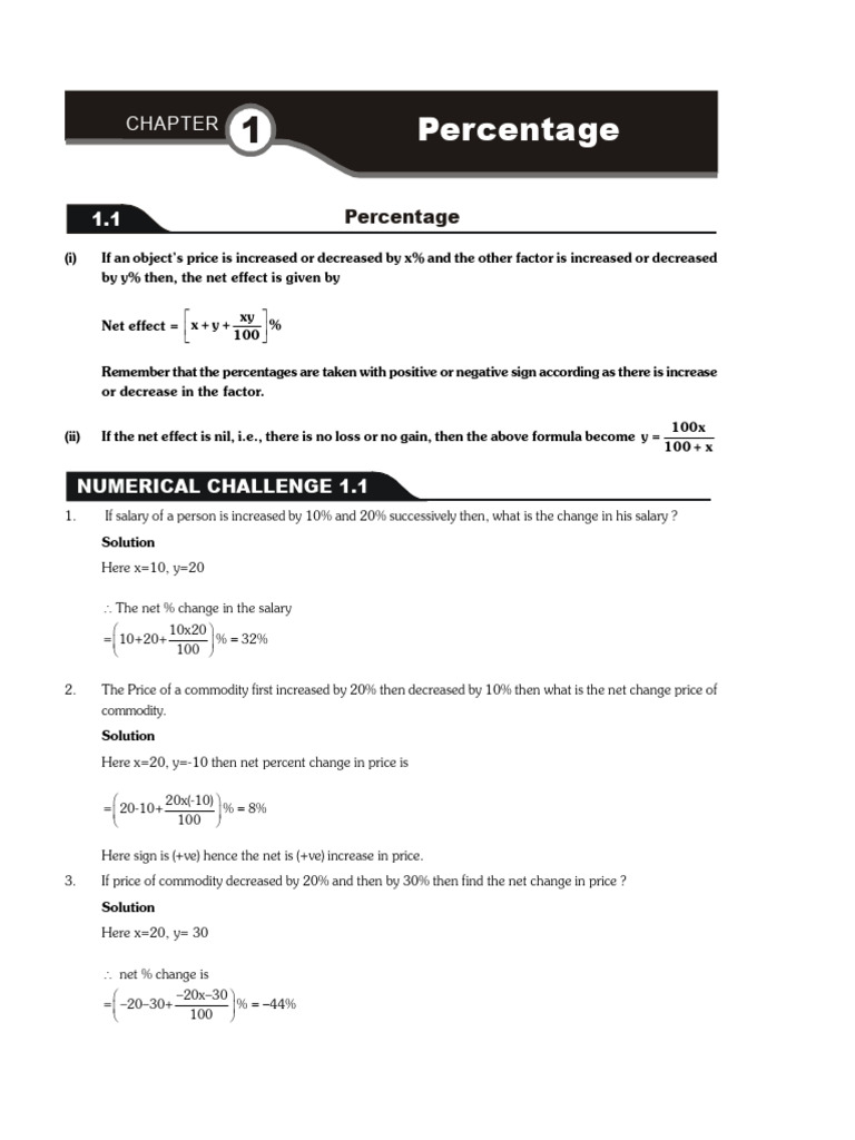 Percentage Pdf Percentage Economies