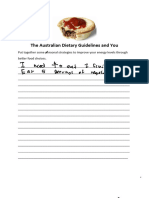 Worksheet On Dietary Needs