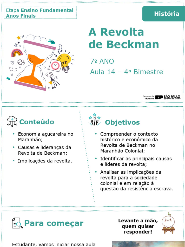 Causas da Revolta de Beckman | PDF | Escravidão | Economia